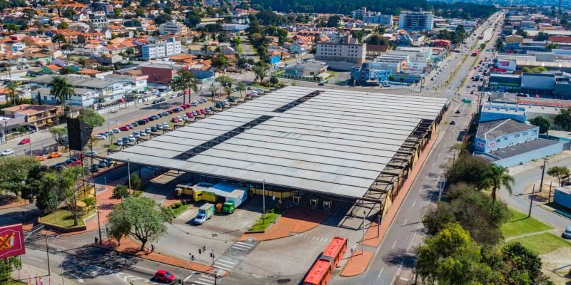 Vista aérea do Terminal de ônibus do Boqueirão - Curitiba, 21/07/2022 - Foto: Daniel Castellano / SMCS